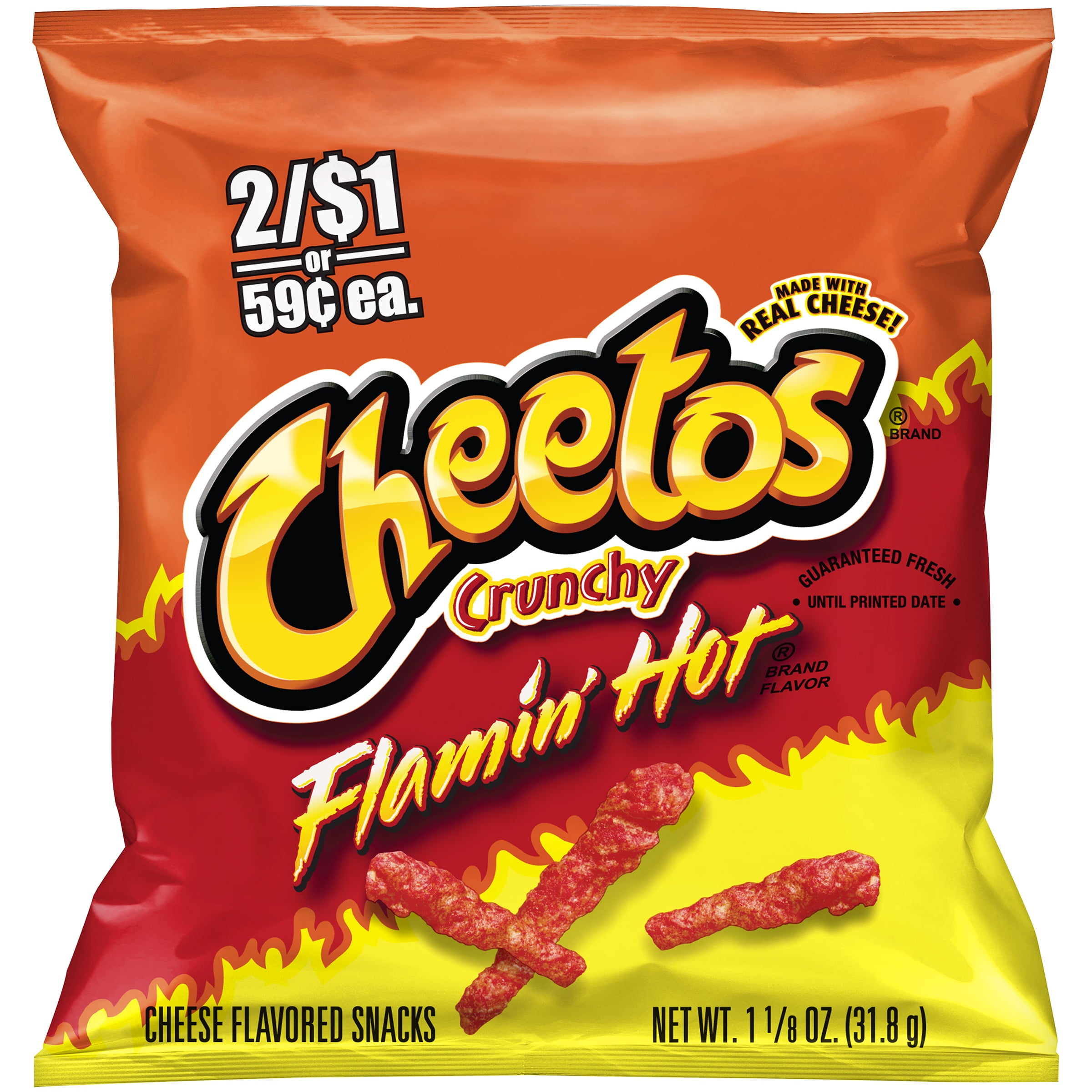 Cheetos Flamin' Hot Crunchy Cheese Snacks (2 oz., 64 ct.) - Sam's Club