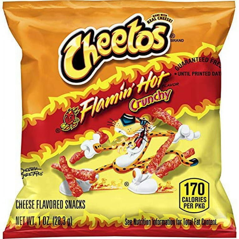 Cheetos Crunchy Cheese Flavored Snacks Flamin' Hot Flavor 1 Oz