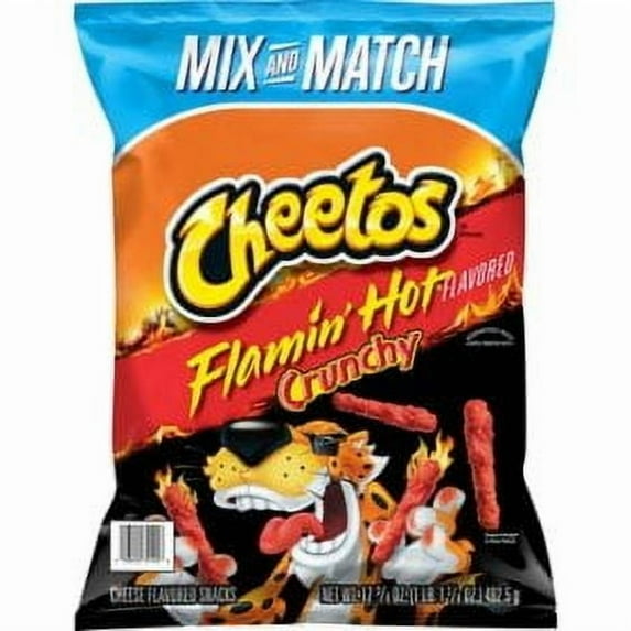 Cheetos Crunchy Flamin' Hot Cheese Snacks, 17.37 oz.Pack of 2