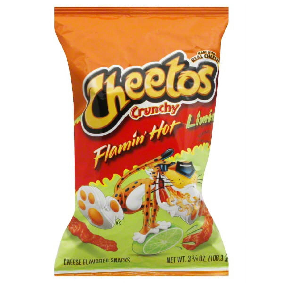 Cheetos Crunchy Flamin' Hot Limon Cheese Snacks - Shop Chips at H-E-B