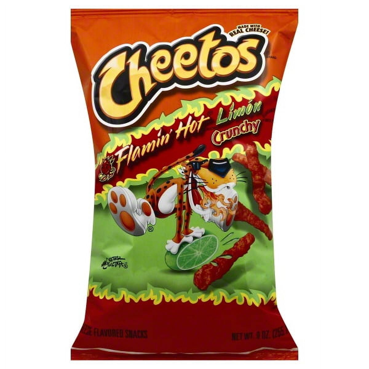 Cheetos Crunchy Flamin' Hot Limon Cheese Flavored Snacks, 9 Oz