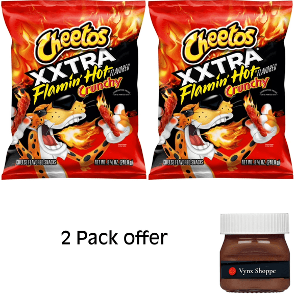Cheetos Crunchy XXTRA Flamin' Hot Cheese Flavored Snack Chips, 8.5 Ounce Bag (Packaging May Vary)