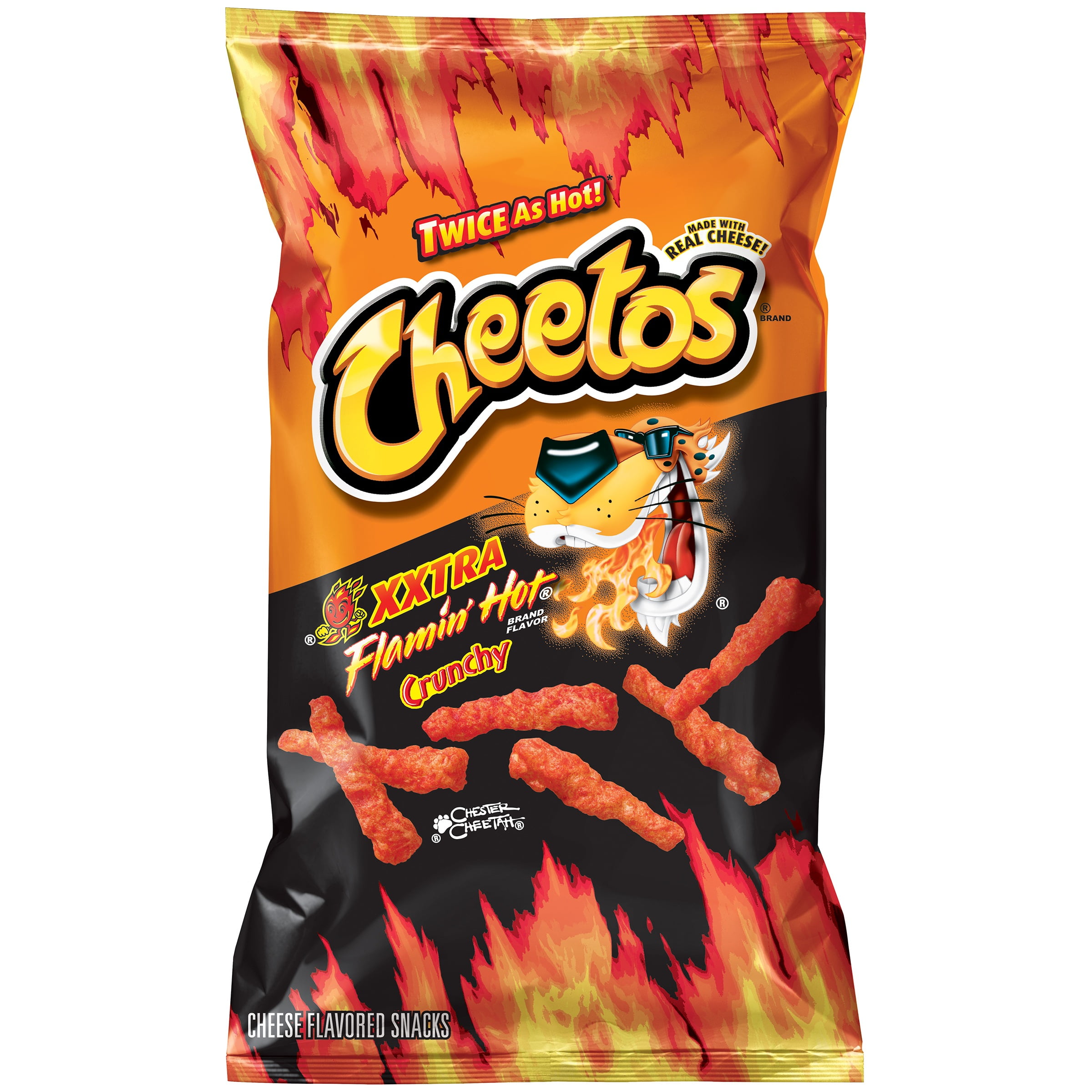 Cheetos FLAMIN HOT PUFFS Cheese Flavored Snacks Chips 8oz (3 Bags