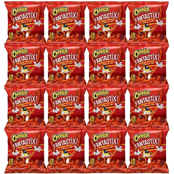 Cheetos Fantastix Flamin Hot Chips, 1 oz Bags, Pack of 16, Bundled By Shoppyway