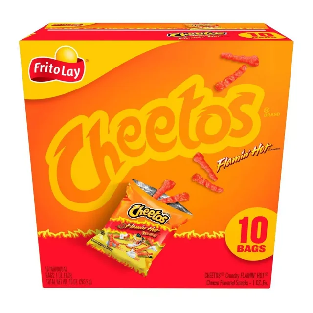 Cheetos Flamin' Hot Cheese Flavored Snacks 10ct