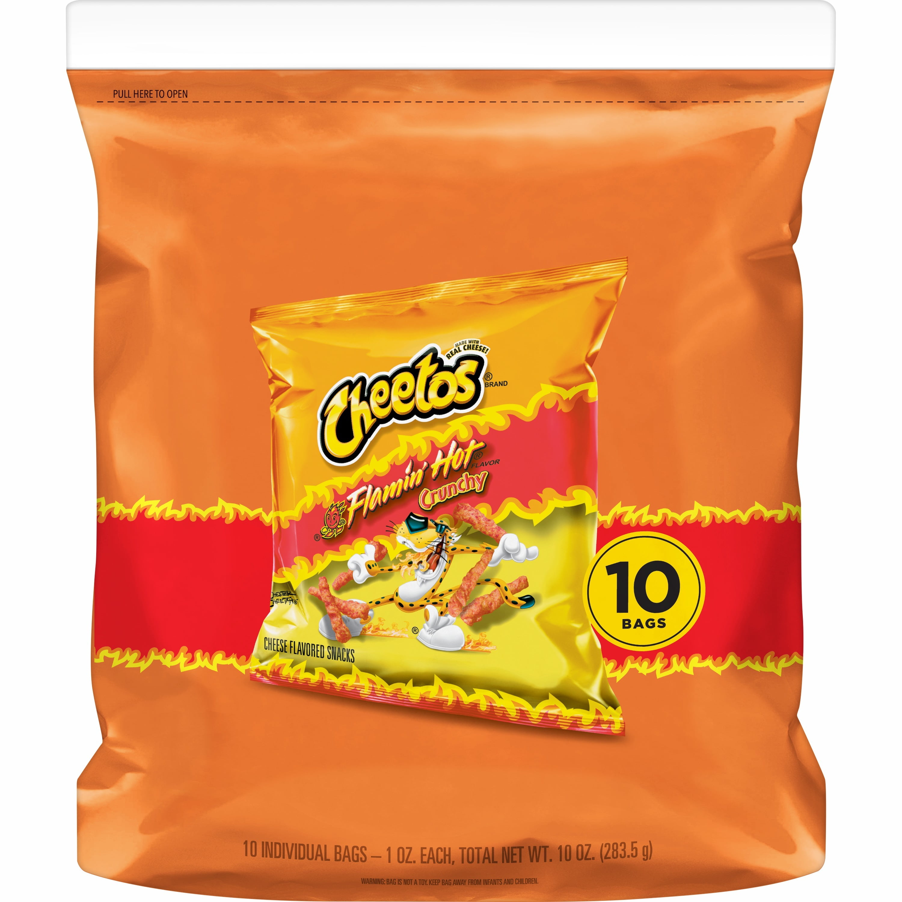 Cheetos FLAMIN HOT PUFFS Cheese Flavored Snacks Chips 8oz (3 Bags)