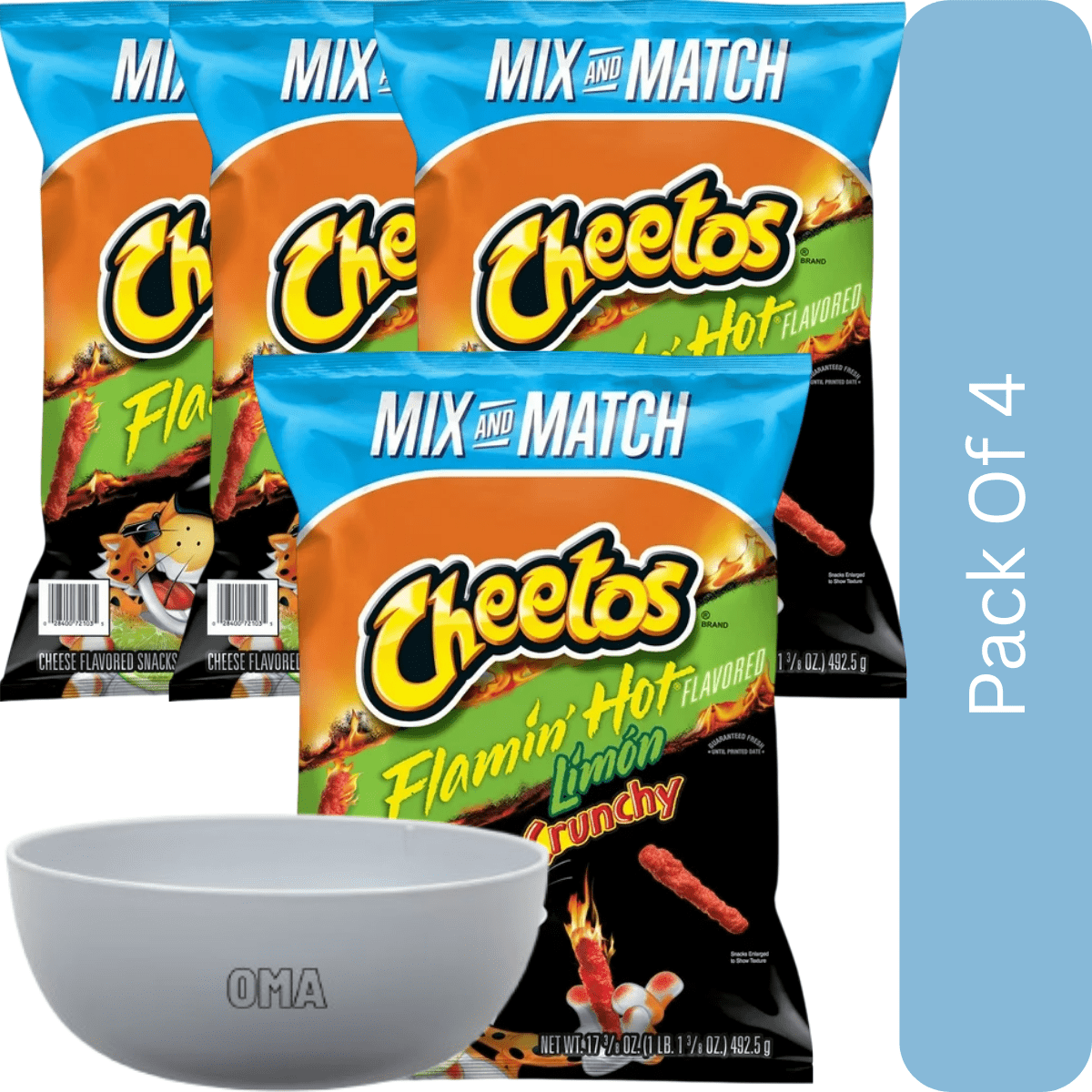 Cheetos Flamin' Hot Limón Crunchy Cheese Flavored Snacks, 17.375