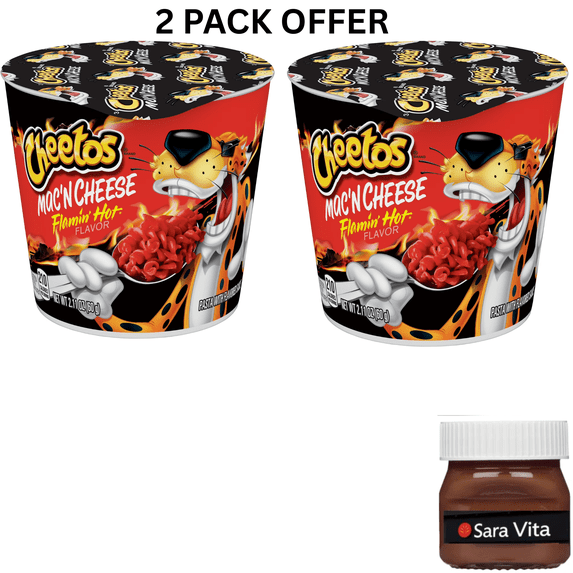 Cheetos Flamin' Hot Mac'N Cheese Pasta with Flavored Sauce