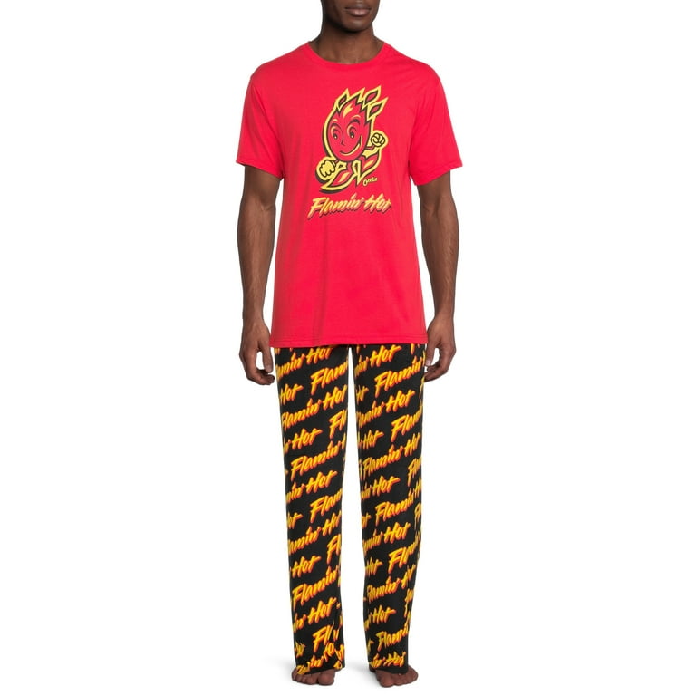 Cheetos Flamin Hot Men s Sleepwear Set 2 Piece Sizes S 2XL Walmart