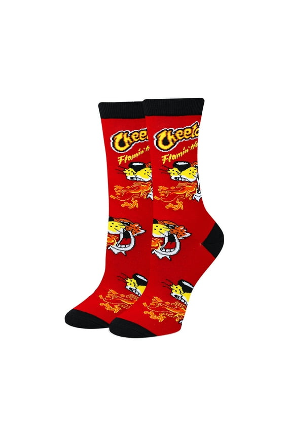 Cheetos Flamin Hot Red Women's Crew Socks