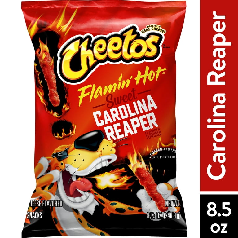 Cheetos FLAMIN HOT PUFFS Cheese Flavored Snacks Chips 8oz (3 Bags)
