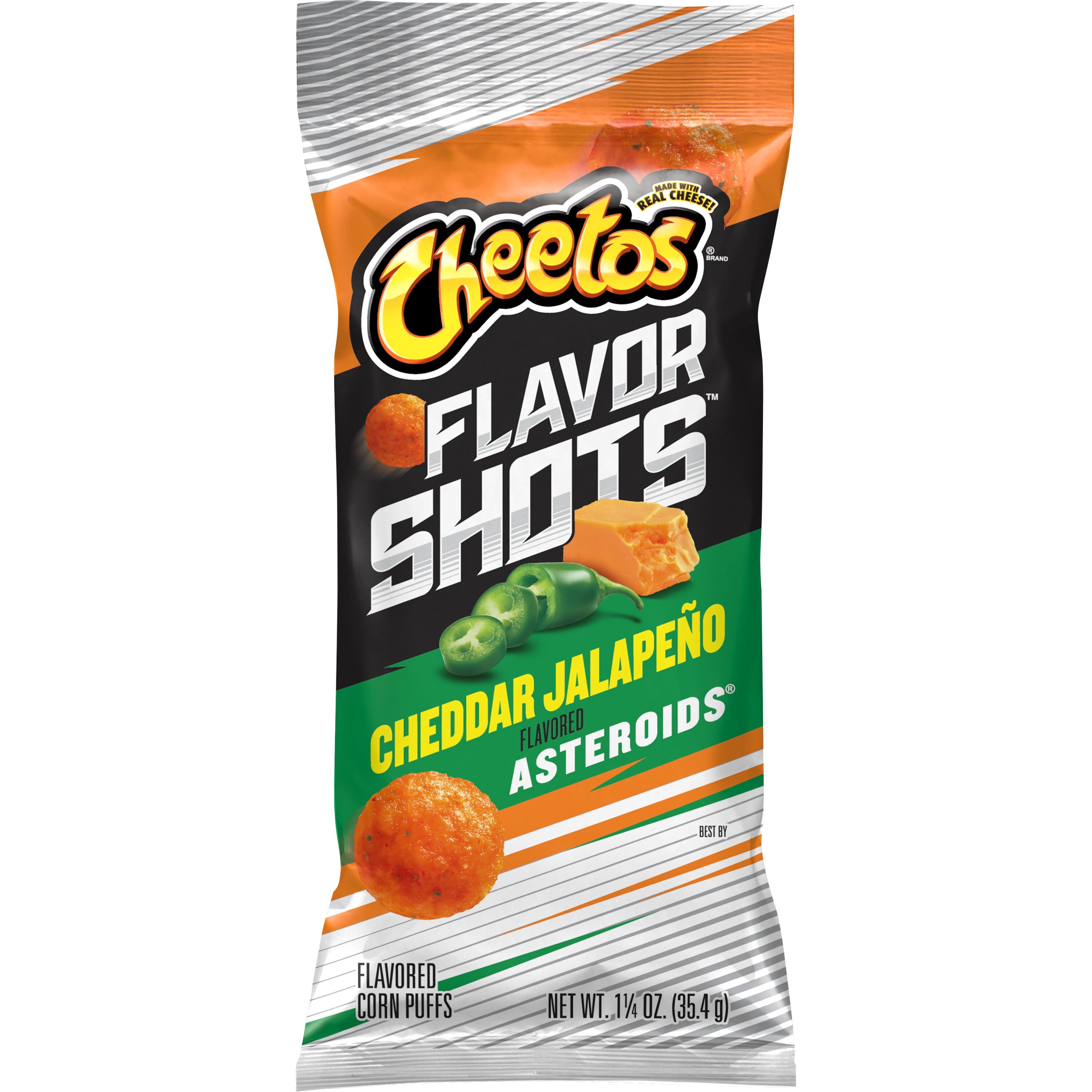 Cheetos Flavor Shots Cheddar Jalapeno Asteroid Snack Chips, 1.25 oz