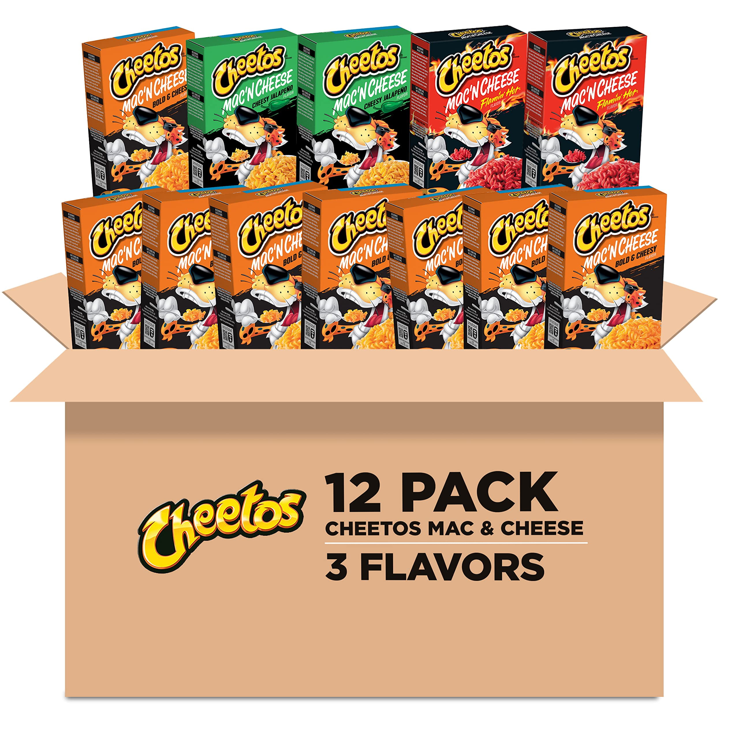 Cheetos Mac ,N Cheese, 3 Flavor Variety Pack, 12 Count