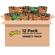 Cheetos Mac 'N Cheese, 3 Flavor Variety Pack, Mac and Cheese, Macaroni & Cheese, 2 oz Cups, 12 Count