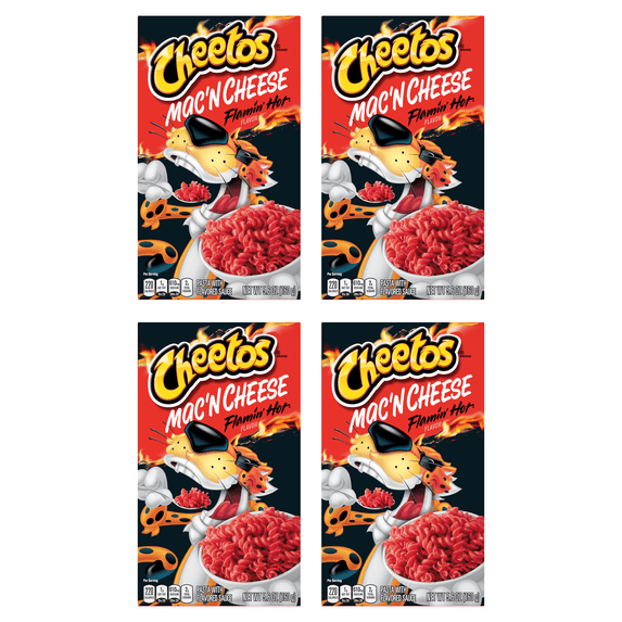Cheetos Mac 'N Cheese, Flamin' Hot Flavor, 5.9 oz Box (Pack of 4)