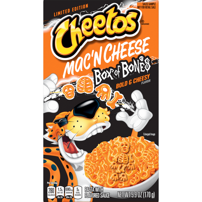 Cheetos Mac'n Cheese Box of Bones Pasta With Flavored Sauce Bold & Cheesy  Flavor 5.9 Oz