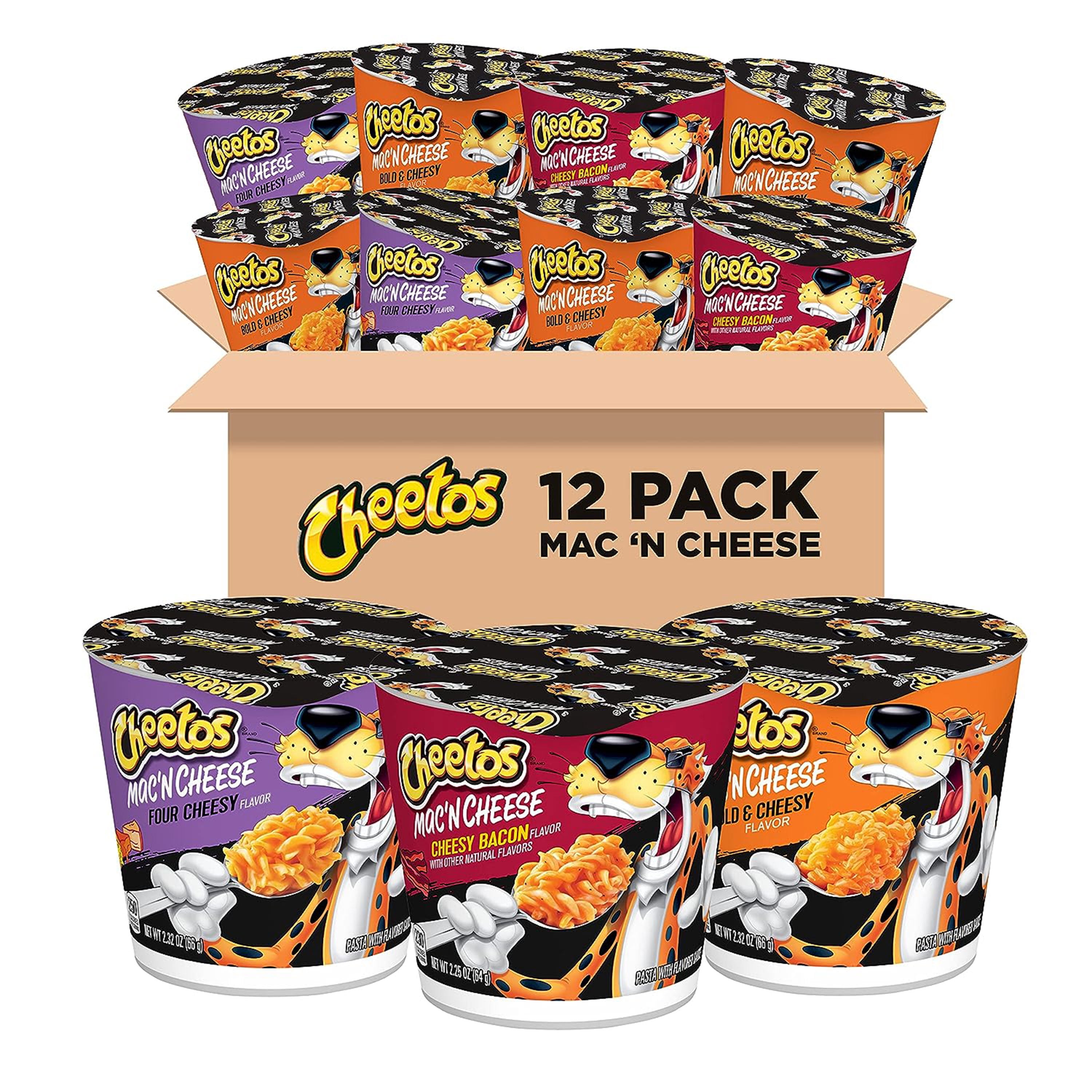 Cheetos Mac 'n Cheese Cups, 3 Flavor Variety Pack, Individual Quick