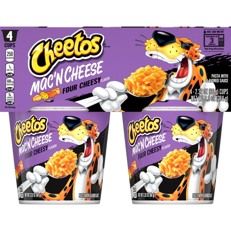 Cheetos Mac' n Cheese Four Cheesy Flavor, 2.32 OZ, 4 Count Cups