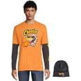 thumbnail image 1 of Cheetos Men's and Big Men's Graphic Long Sleeve Graphic T-Shirt and Beanie Hat Gift Set, Sizes S-3XL, 1 of 6