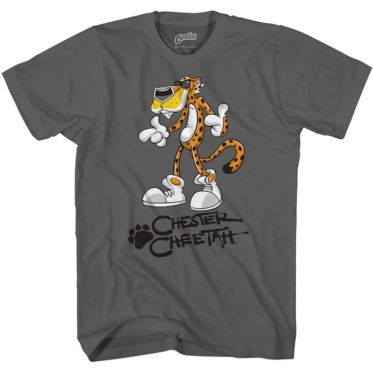 Cheetos Mens Chester Cheetah Shirt - Flamin Hot Chester Cheetah Graphic  T-Shirt