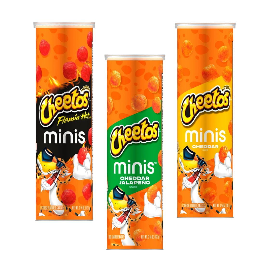 Cheetos Minis 3-Flavor Variety Pack – Cheddar, Flamin' Hot