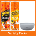 thumbnail image 1 of Cheetos Minis Variety Pack, Flamin Hot & Cheddar Cheese Flavored Snack Chips Canisters, 3.625 oz Each, Bite Size Crunchy Snacks Bundle with Bowl by OMA, 1 of 6