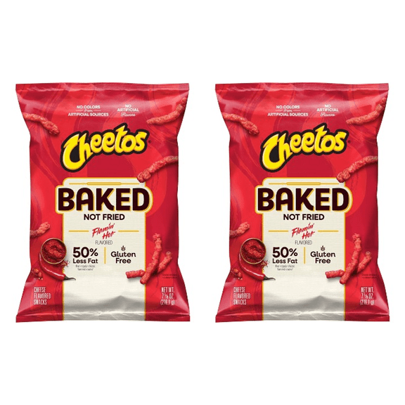 Cheetos Oven Baked Flamin Hot Cheese Flavored Snack 7.63 oz. Bag-Pack Of 2