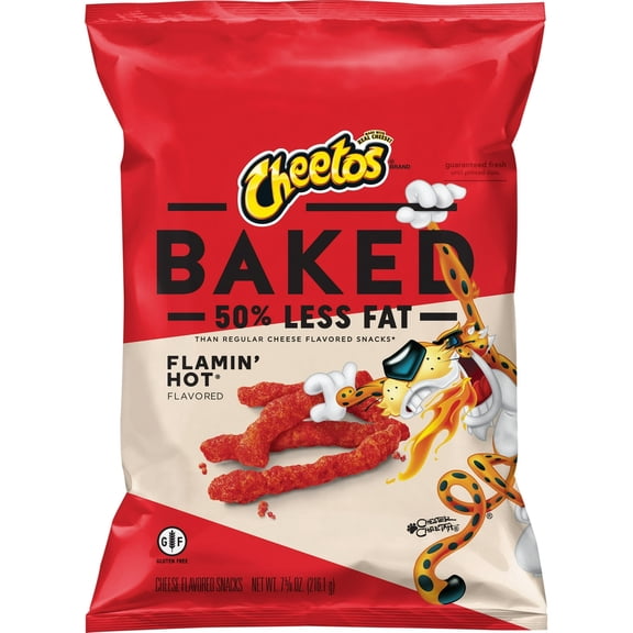 Cheetos Oven Baked Flamin Hot Cheese Flavored Snack 7.63 oz. Bag-Pack Of 3