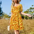 thumbnail image 1 of Cheetos Print Sleeveless Dress summer clothes for women loose women's dress, 1 of 6