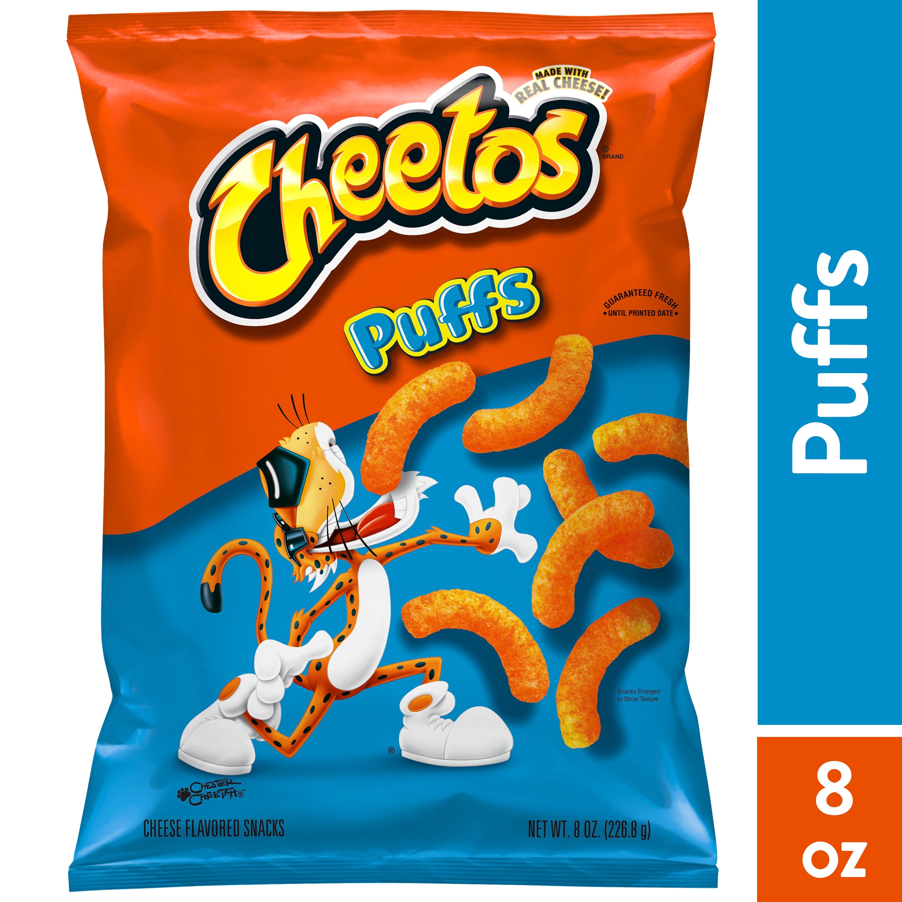 Cheetos Puff Cheese Flavored Snack Chips 8 oz (Pack 4)