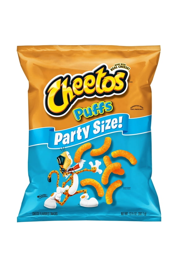 Puffs Cheese Flavored Party Size Snack Chips, 13.5 Ounce Bag