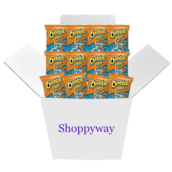 Cheetos Puffs Cheese Flavored Snacks, 1.375 Oz Bags, Pack of 12, Bundled by Shoppyway