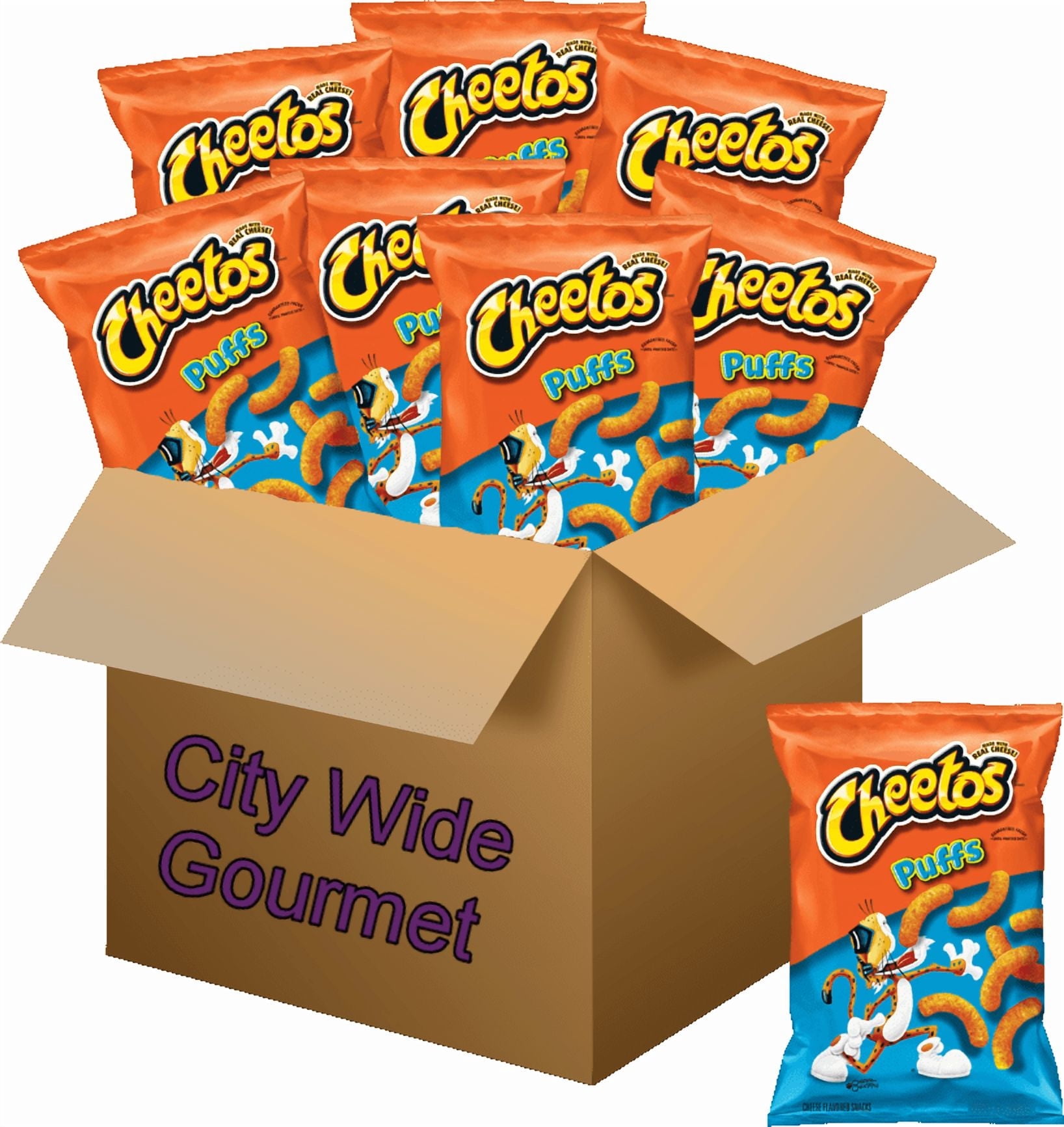 Cheetos Puffs Cheese Flavored Snacks, 1.375 ounce bags (pack of 8 ...