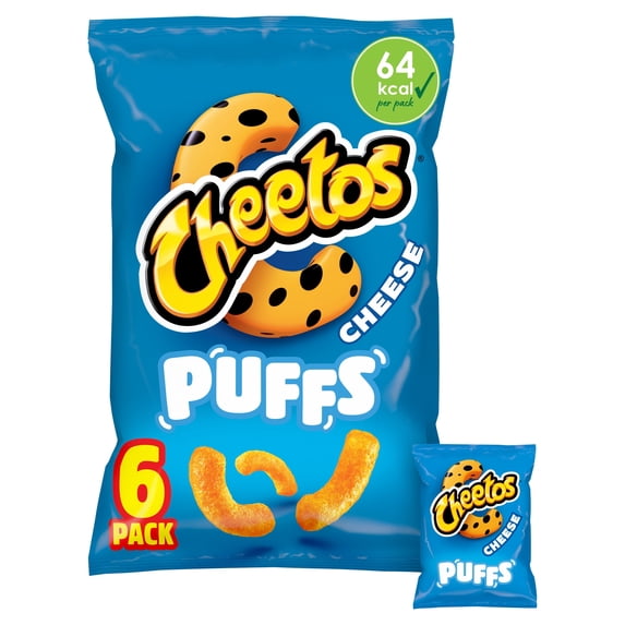 Cheetos Puffs Cheese Flavour Crisps 6 x 13g, Imported from Britain