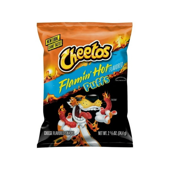 Cheetos Puffs Cheese Snacks Flamin' Hot Flavored,1PACK