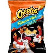 Cheetos Puffs Flamin' Hot Cheese Flavored Snacks, 8 oz (Packaging may vary)