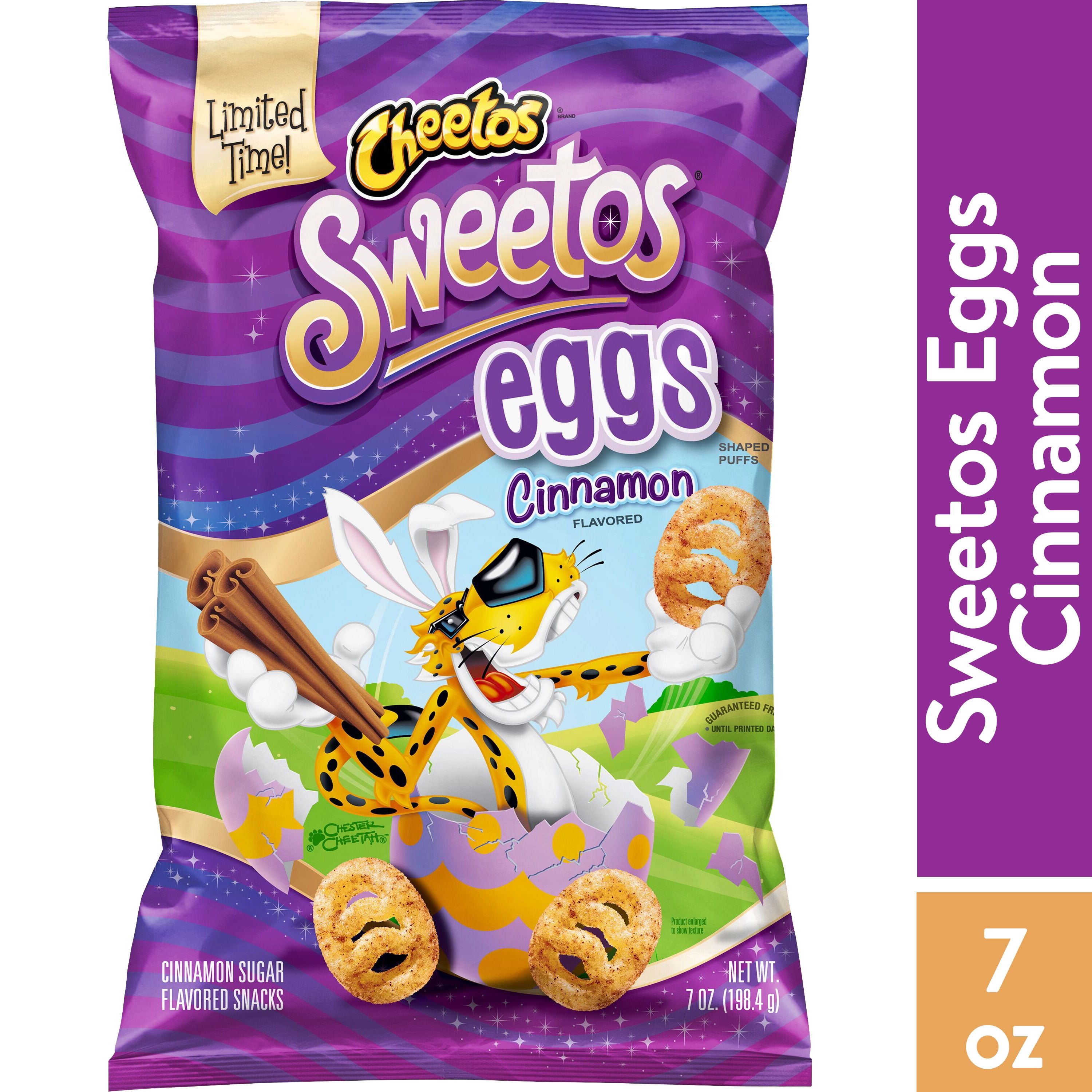 Cheetos Sweetos Cinnamon Sugar Eggs, Limited Time Only, 7 oz Bag