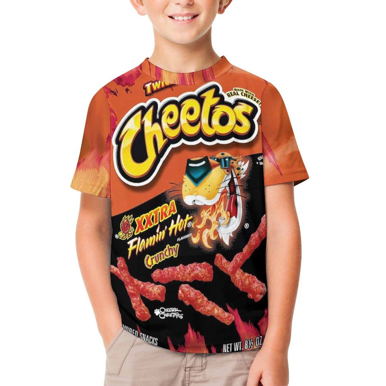 Cheetos T-Shirt for Boys And Girls, Funny Kids Short Sleeve Shirts, 3D ...
