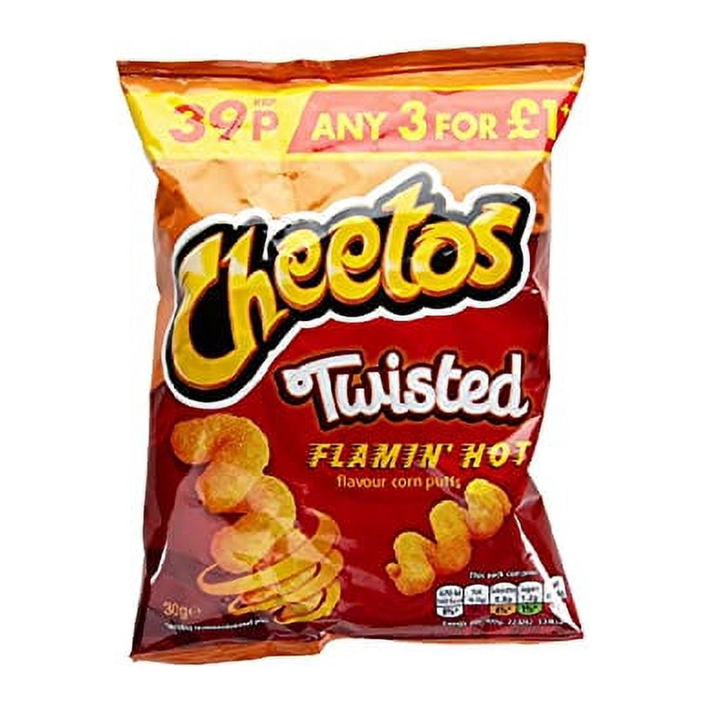 Cheeto's Twisted Flamin Hot Snack, 30g Pack, Box of 30 - Walmart.com