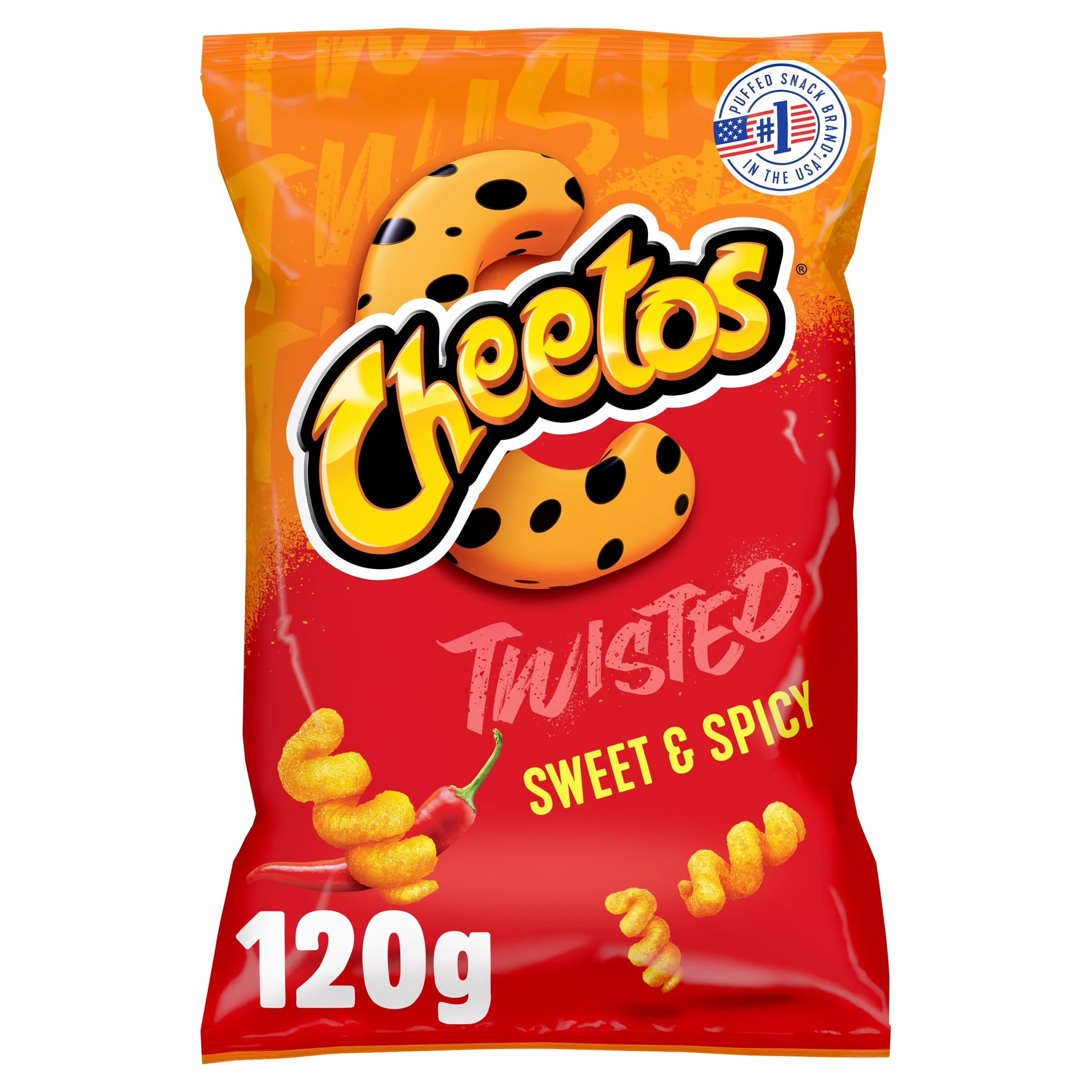 Cheetos Twisted Sweet & Spicy Sharing Bag Crisps 120g, Imported from ...