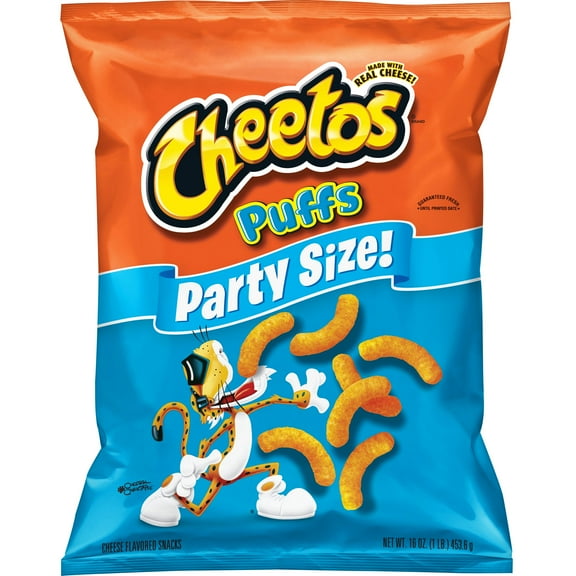 CheetosPuffs Cheese Flavored Snacks, Party Size, 16 oz Bag