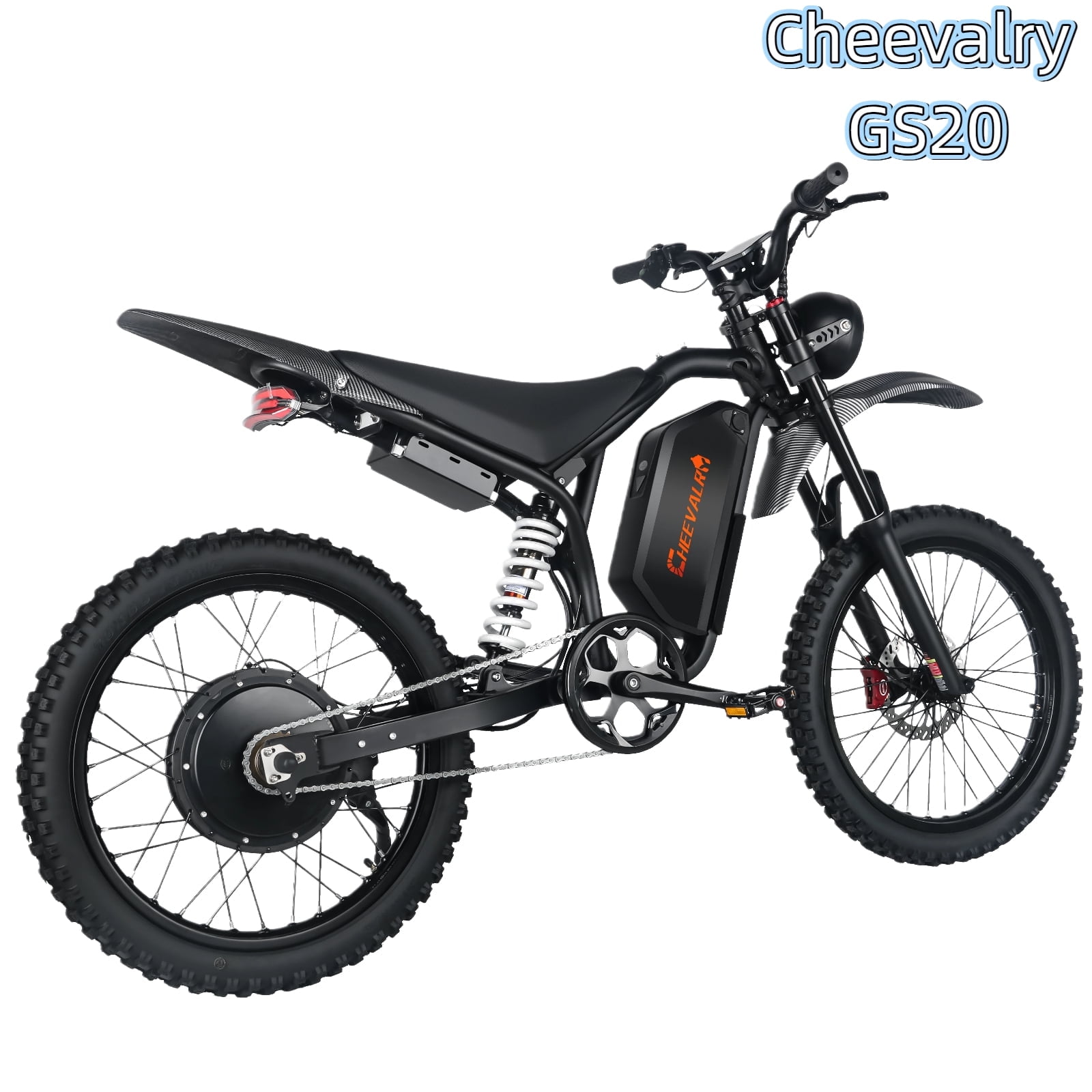 Cheevalry GS20 3000W E-Mountain Bike, 60V 32AH, 37MPH Top Speed, 43 Miles Range, NFC Off-Road Electric Bike