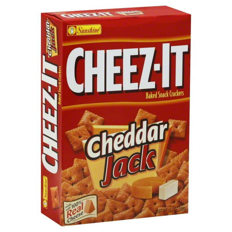 Cheez It Baked Cheddar Jack Snack Crackers, 13.7 Oz. - Walmart.com
