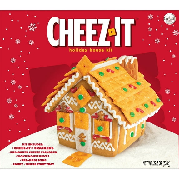 Cheez-It Build It Yourself Holiday House Kit, 22.5 oz, No Allergens Contained, Ready-to-Use