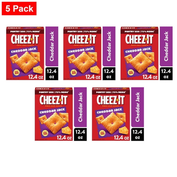 Cheez-It Cheddar Jack Cheese Crackers 12.4 oz - 5 Pack