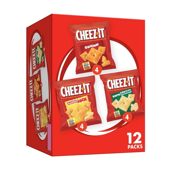 Cheez-It Cheese Crackers, Baked Snack Crackers, Lunch Snacks, 12.1oz