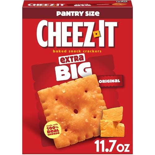 Cheez-It Cheese Crackers, Baked Snack Crackers, Lunch Snacks, Extra Big, 11.7Oz Box (1 Box) - Pack of 2