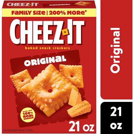 Cheez-It Cheese Crackers Original, Baked Snack Crackers, 21 oz