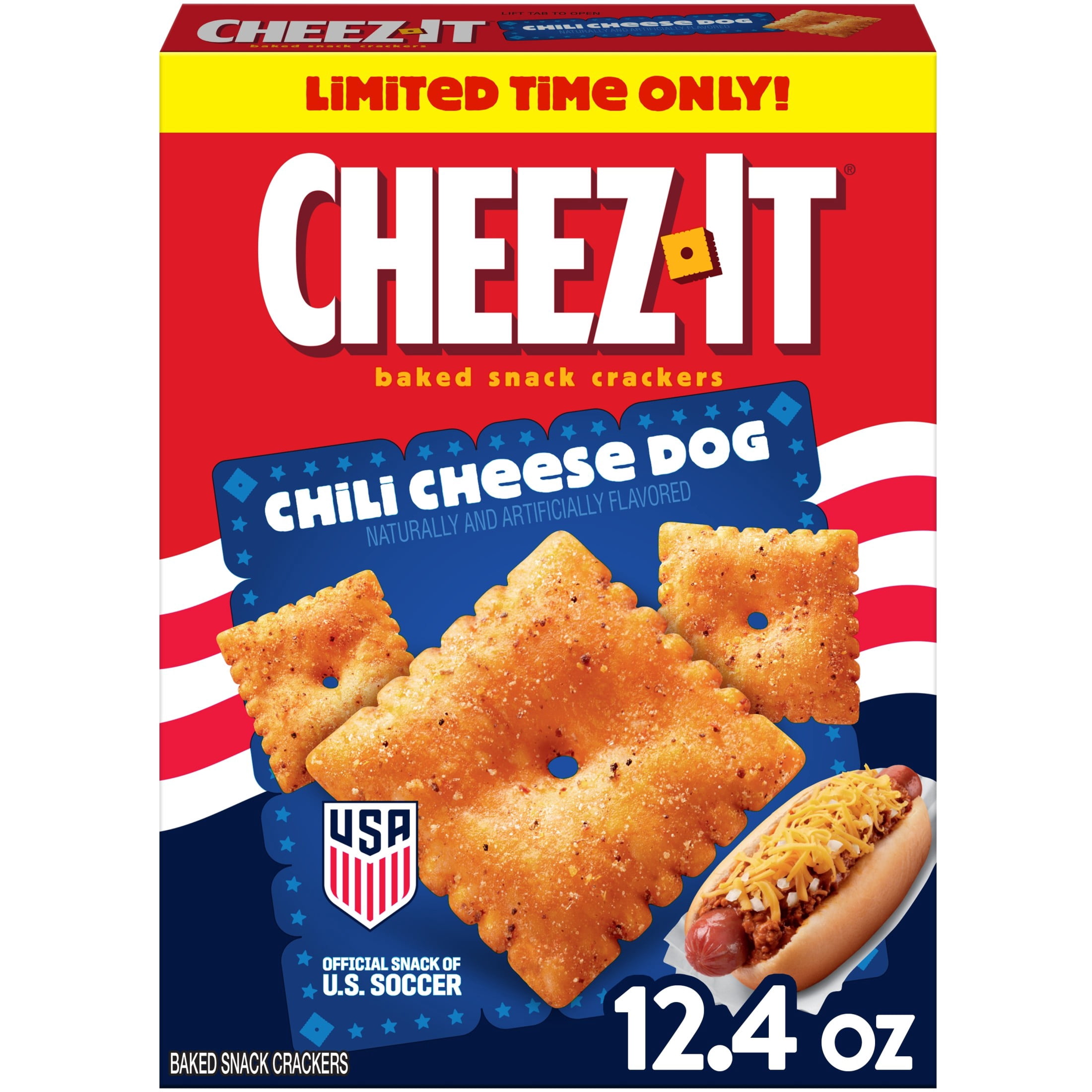 Cheez-It Chili Cheese Dog Baked Snack Crackers, Limited Edition, 12.4 oz
