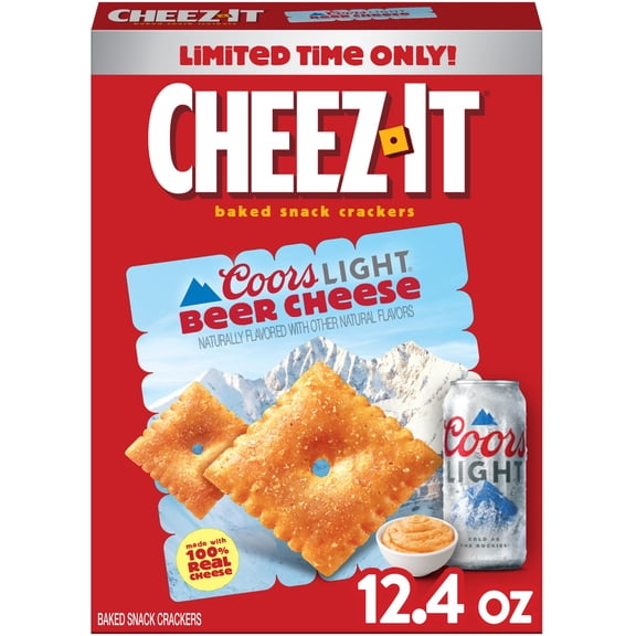 Cheez-It Beer Cheese Baked Snack Crackers, Party Snacks, 12.4 oz